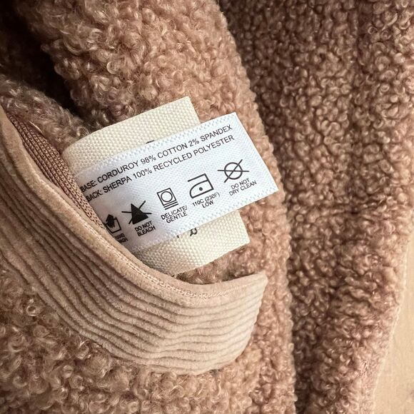 NWT Goumi Kids Champignon Sherpa Corduroy Vest SZ 6-7Y Youth S Reversible Pocket - Picture 3 of 4